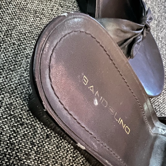 Brown sz 9 Bandolino wedge shoes with cute bow - Picture 5 of 6